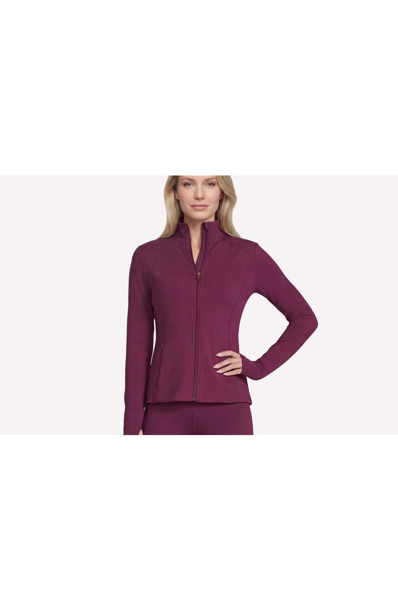 SKECHERS Go Walk Zip-Up Activewear Jacket, Alternate, color, Fig