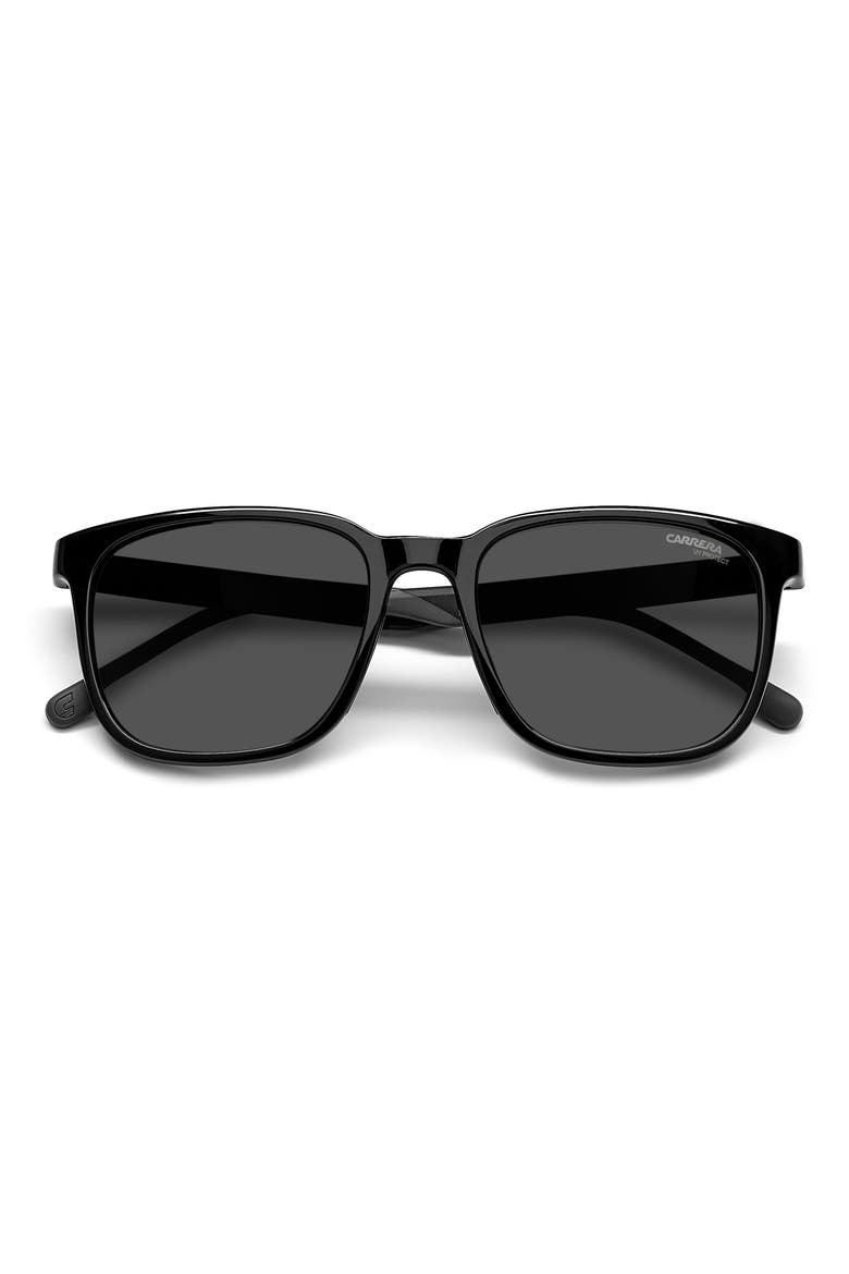 54mm Rectangular Sunglasses, Alternate, color, BLACK