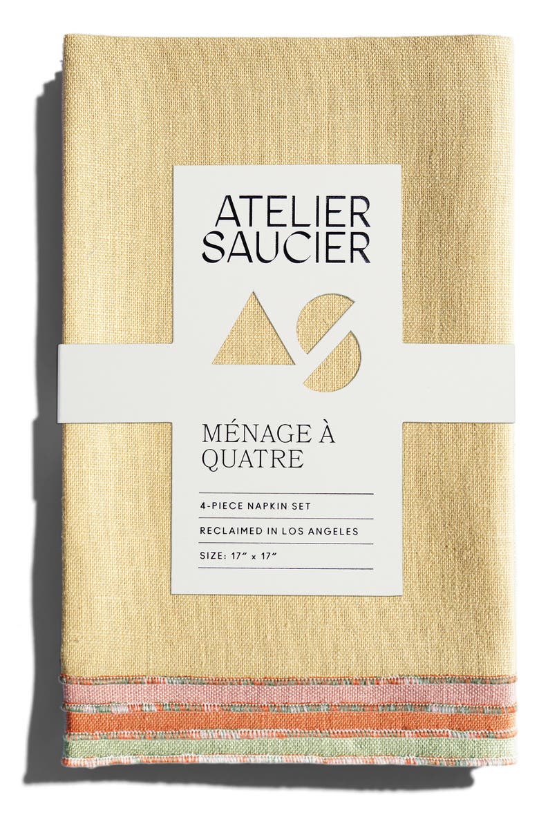 ATELIER SAUCIER The Santa Fe Set of 4 Napkins, Alternate, color,