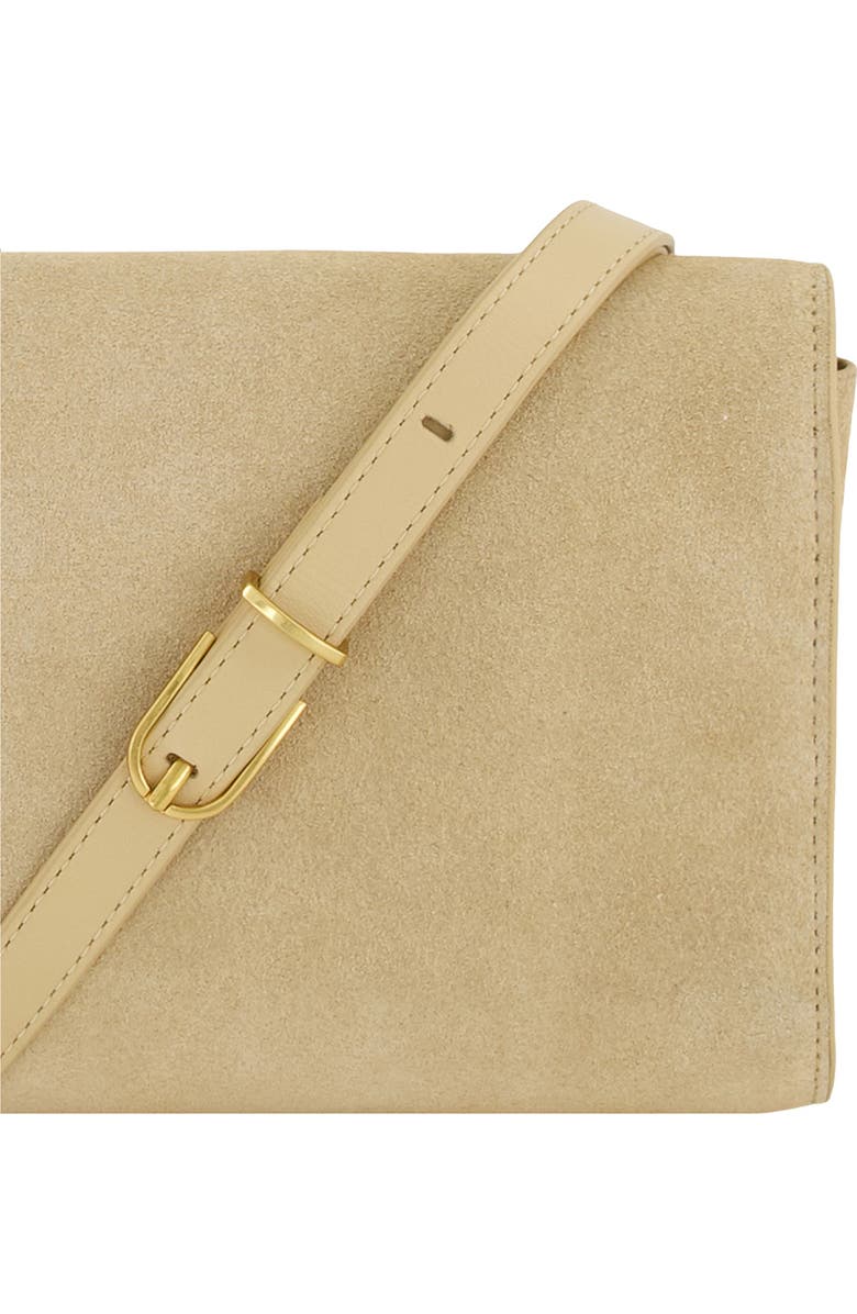 Vince Suede Wallet on a Strap, Alternate, color, Maiz