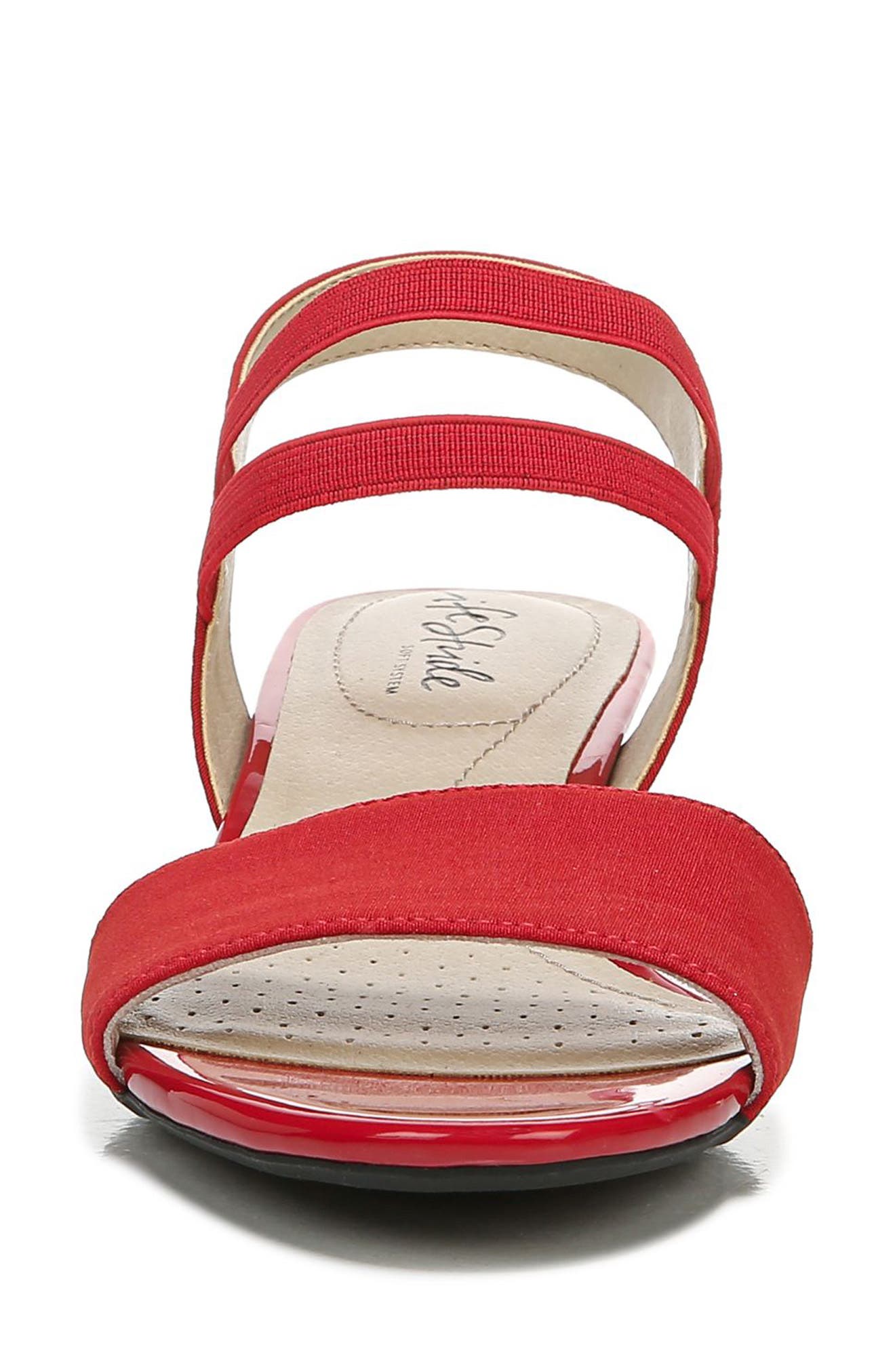 LifeStride SHOES Yolo Wedge Sandal, Alternate, color, Red