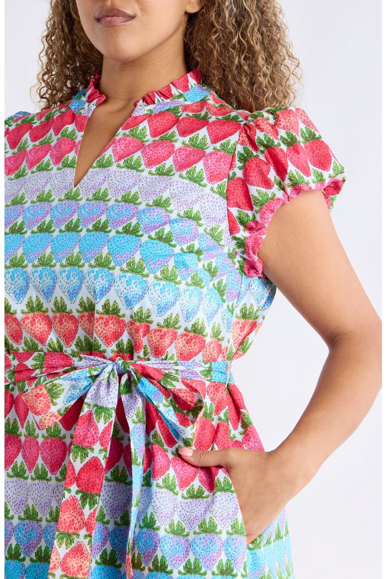 Pansie Floral Orela Shift Minidress, Alternate, color, PURPLE MULTI