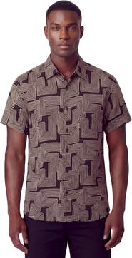 Lords of Harlech Inter Twine Mens Linen Button-up Shirt