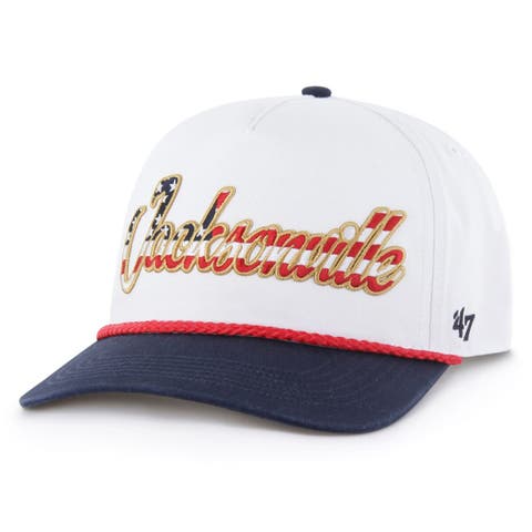 Men's '47 White Jacksonville Jaguars Patriotic Overhand Hitch Adjustable Hat