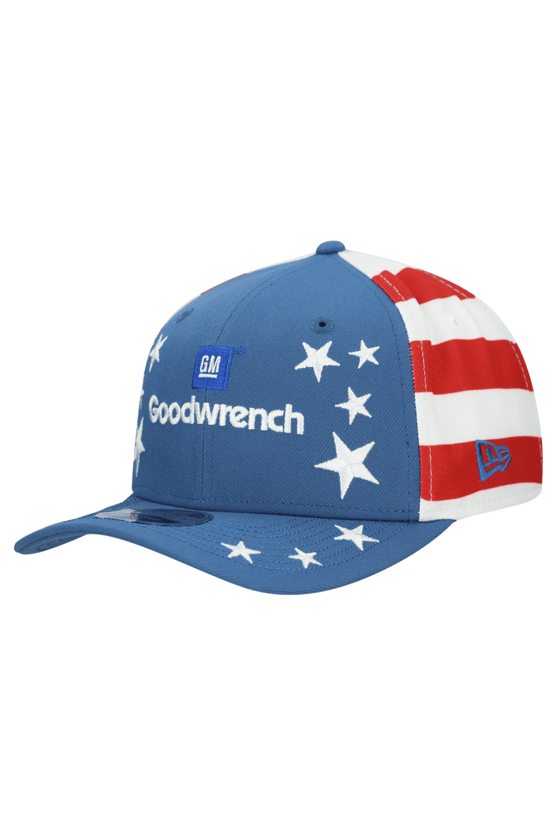 Men's New Era Blue Dale Earnhardt COOLERA 9SEVENTY Flag Adjustable Hat, Alternate, color, Blue