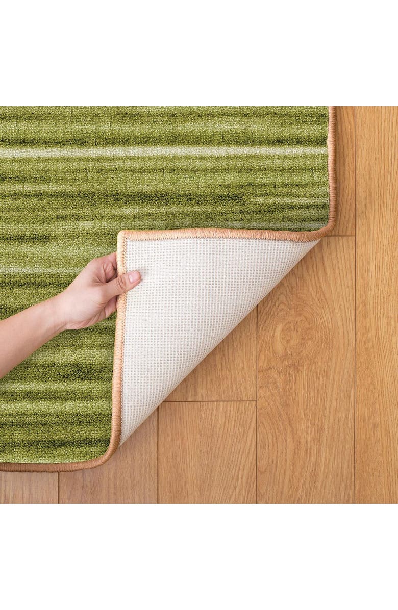 Kaplan Early Learning Company Sense of Place Nature's Stripes Carpet - Green - 4' x 6' Rectangle, Alternate, color, Green