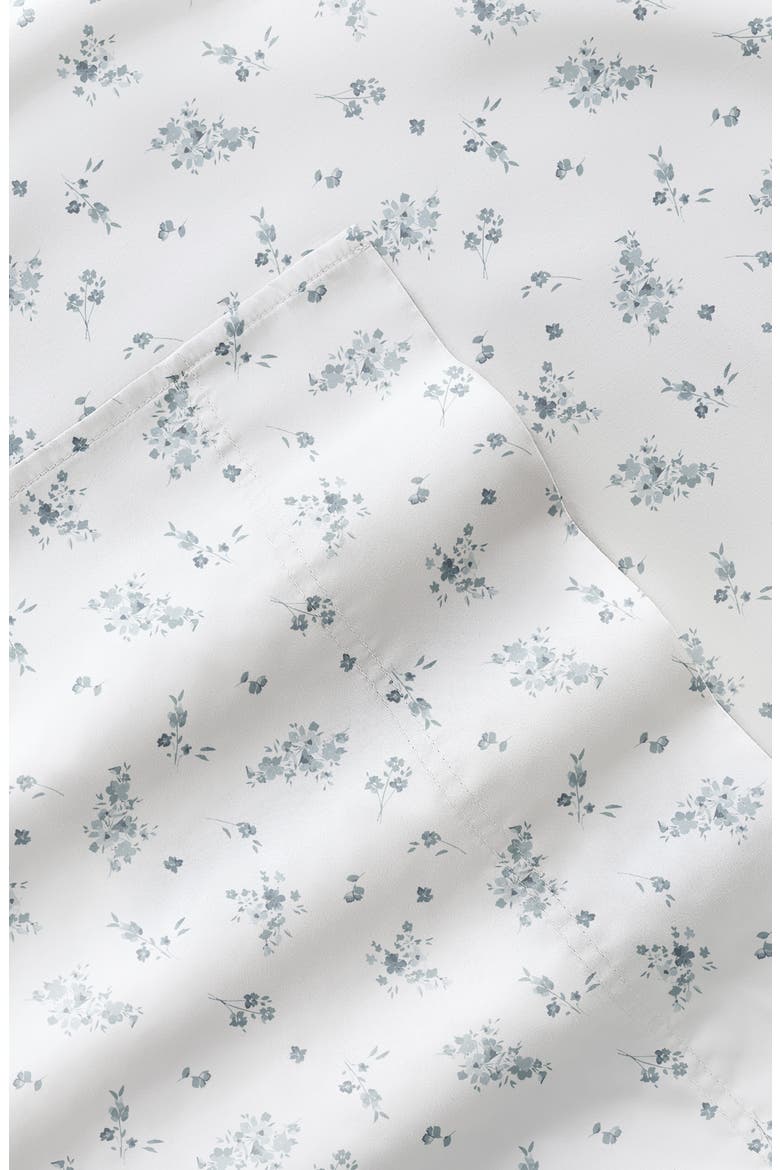 300 Thread Count Cotton Sateen Sheet Set, Alternate, color, BOUQUET BLISS LIGHT BLUE