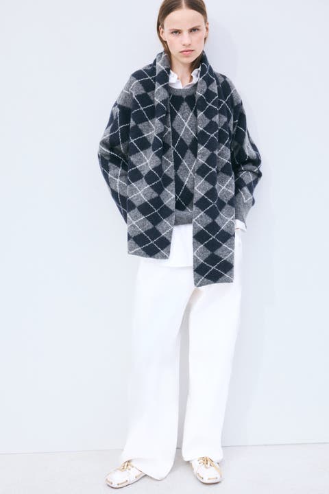 Scarf-Detail Sweater