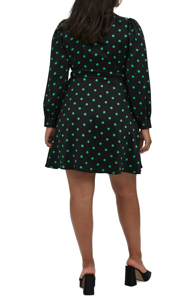 VERO MODA CURVE Messi Polka Dot Long Sleeve Dress, Alternate, color, 