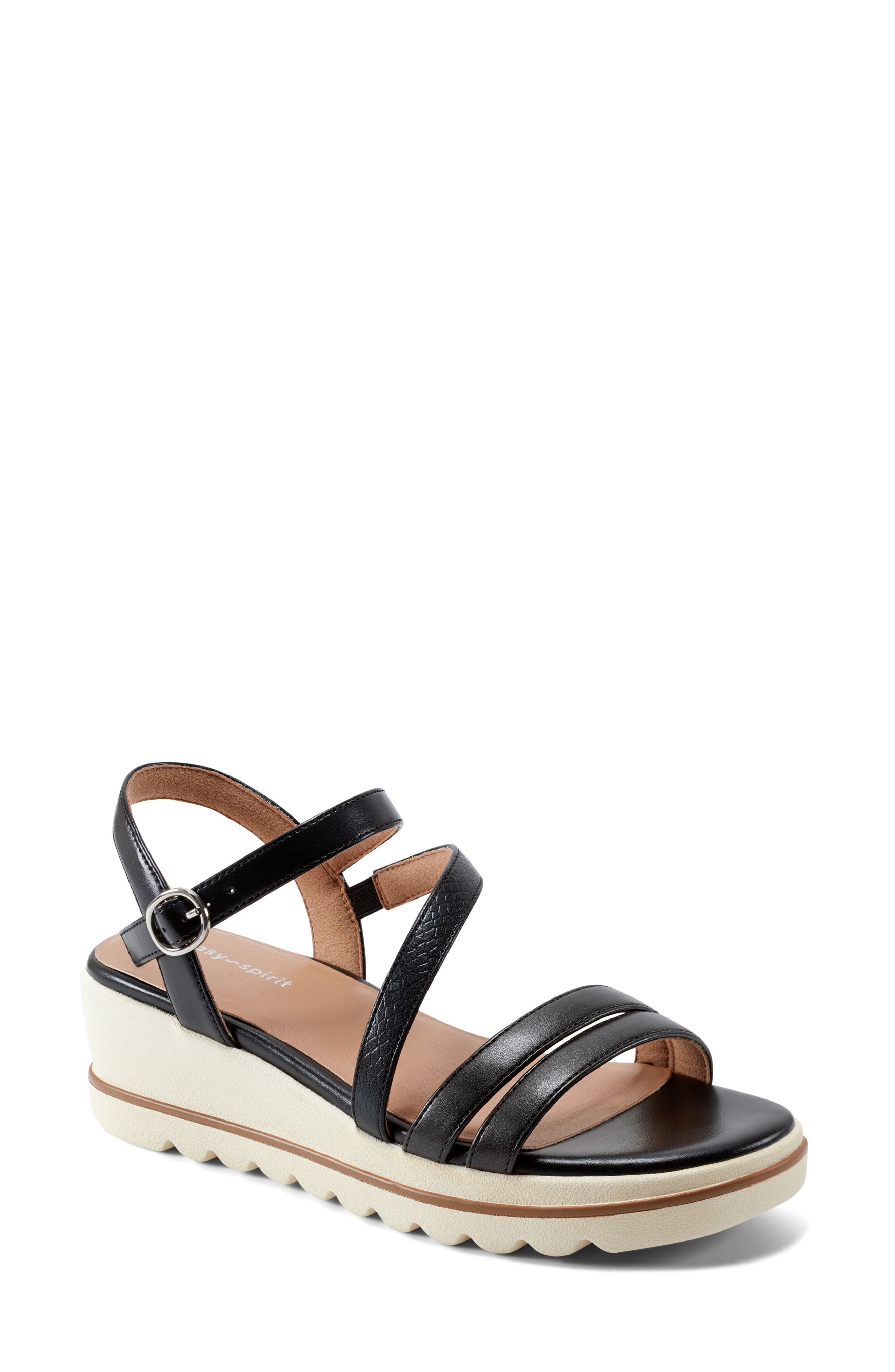 Easy Spirit Sheale Lug Sole Wedge Sandal, Main, color, 