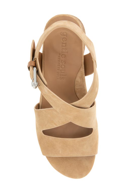 Gentle Souls Mela Crisscross Sandal In Brown