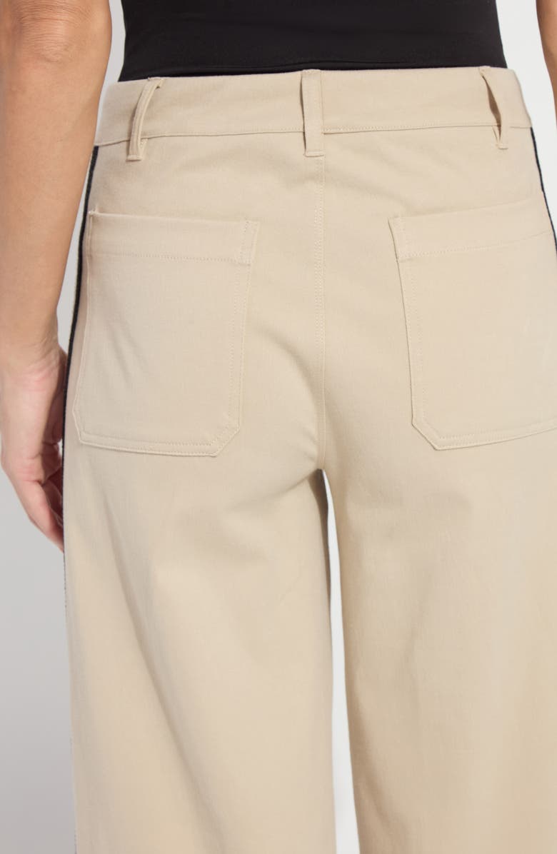 Lysse Miranda Pull-On High Waist Crop Wide Leg Twill Pants, Alternate, color, Khaki