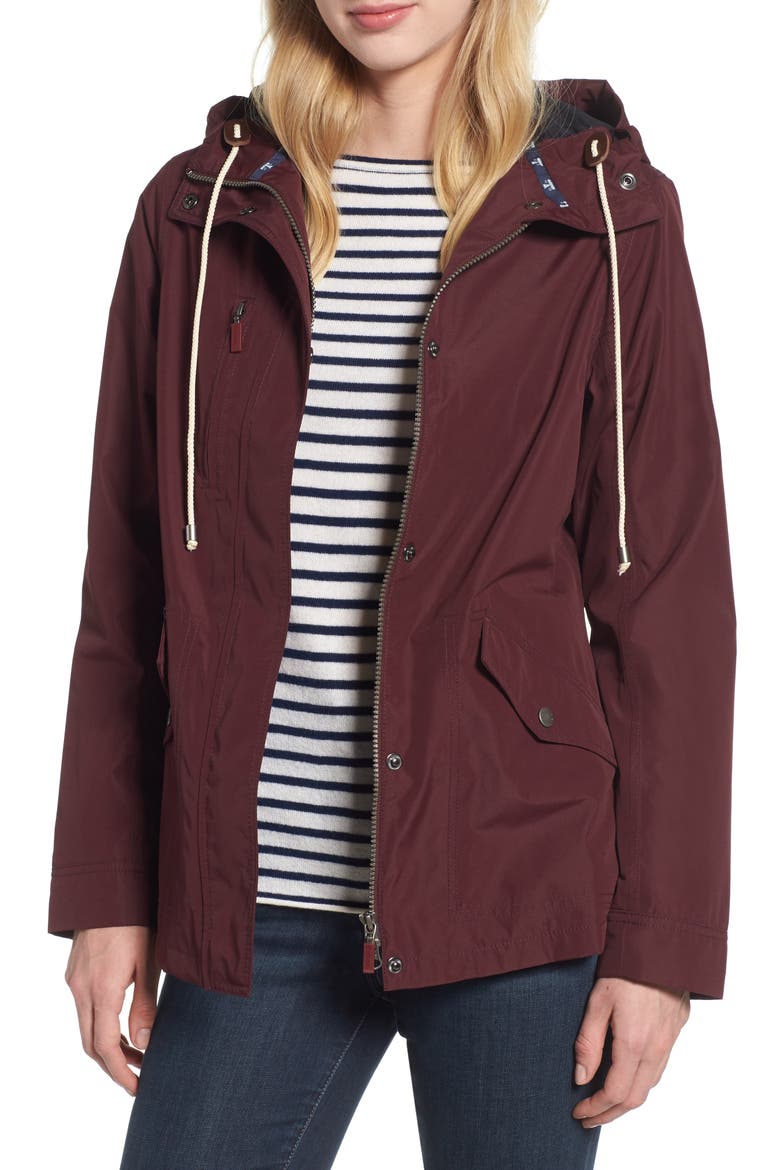 Headland Waterproof Hooded Raincoat, Main, color, AUBERGINE