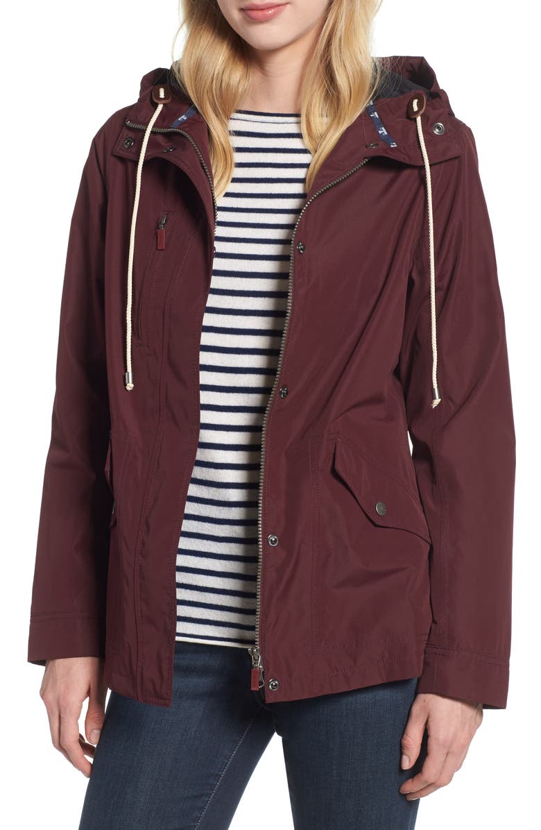 Barbour Headland Waterproof Hooded Raincoat, Main, color, 