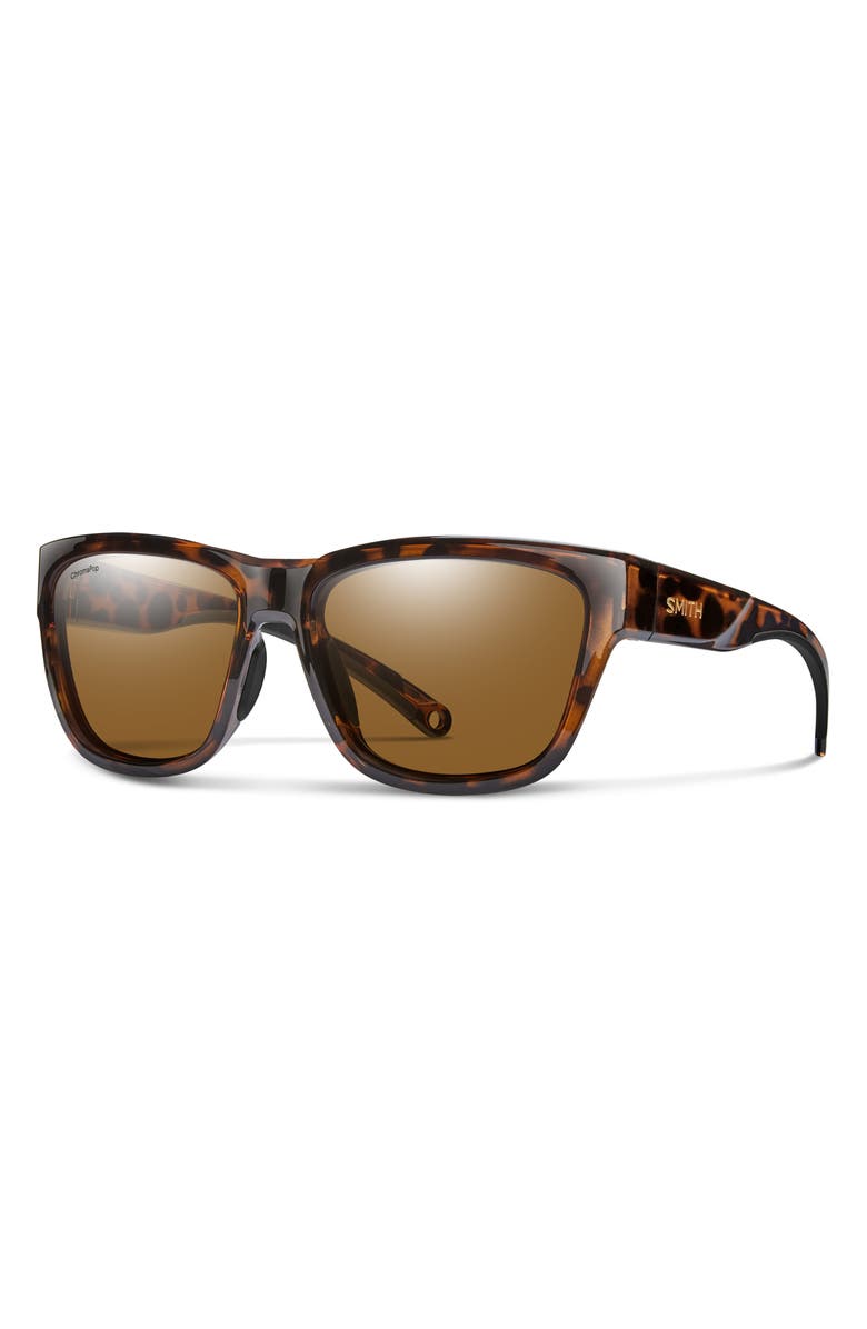 Smith Joya 56mm ChromaPop<sup>™</sup> Polarized Square Sunglasses, Alternate, color, Tortoise / Glass Brown
