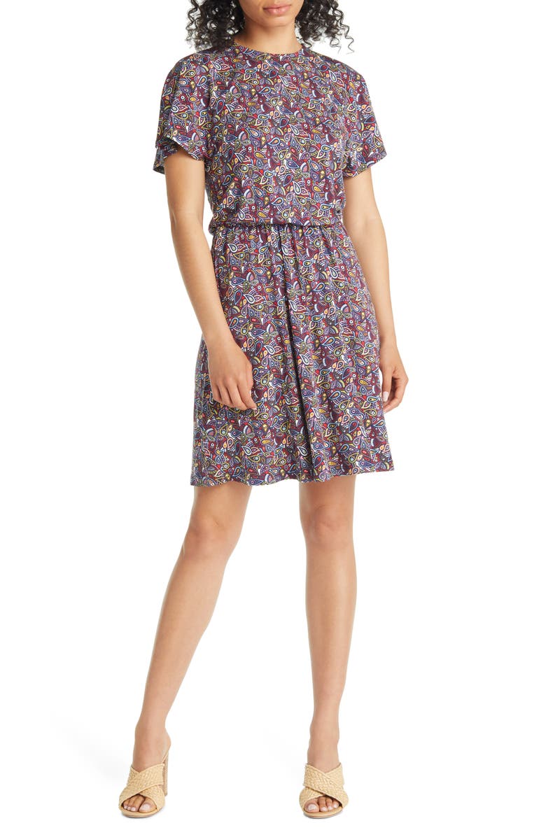 Boden Women's Paisley Print Flutter Sleeve Dress, Main, color, 