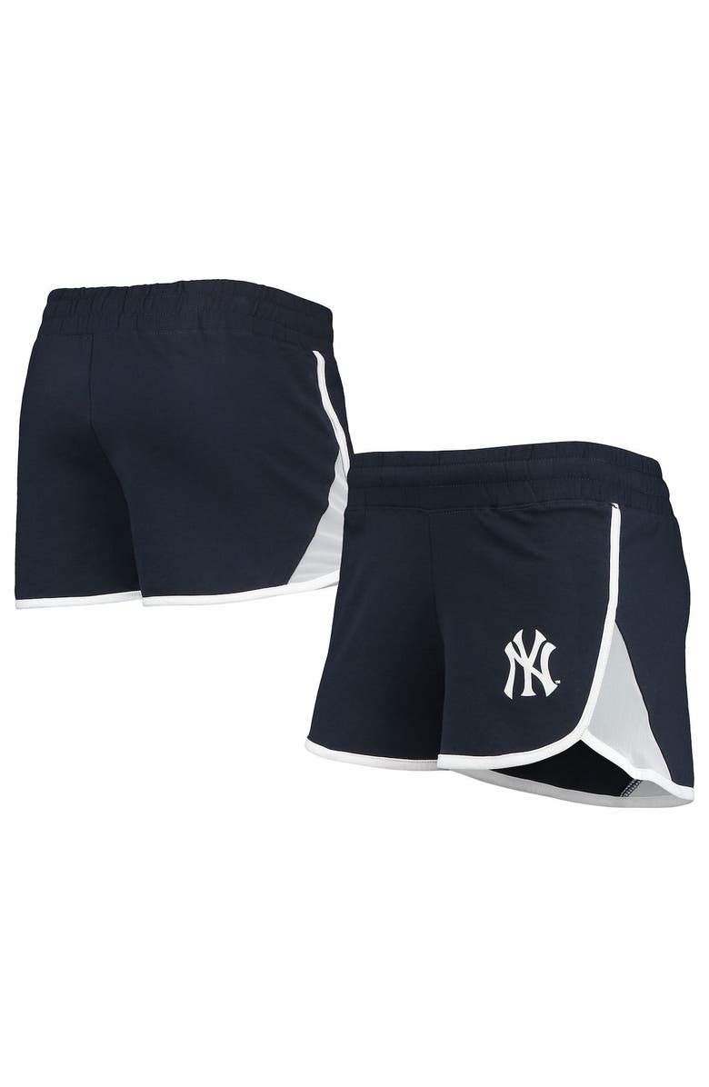 New Era Women's New Era Navy New York Yankees Stretch French Terry Shorts, Main, color, Navy
