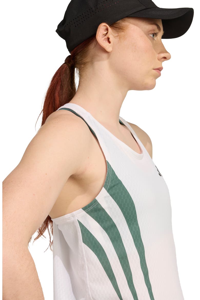 Adizero Climacool Tank, Alternate, color, WHITE/ PRELOVED TEAL
