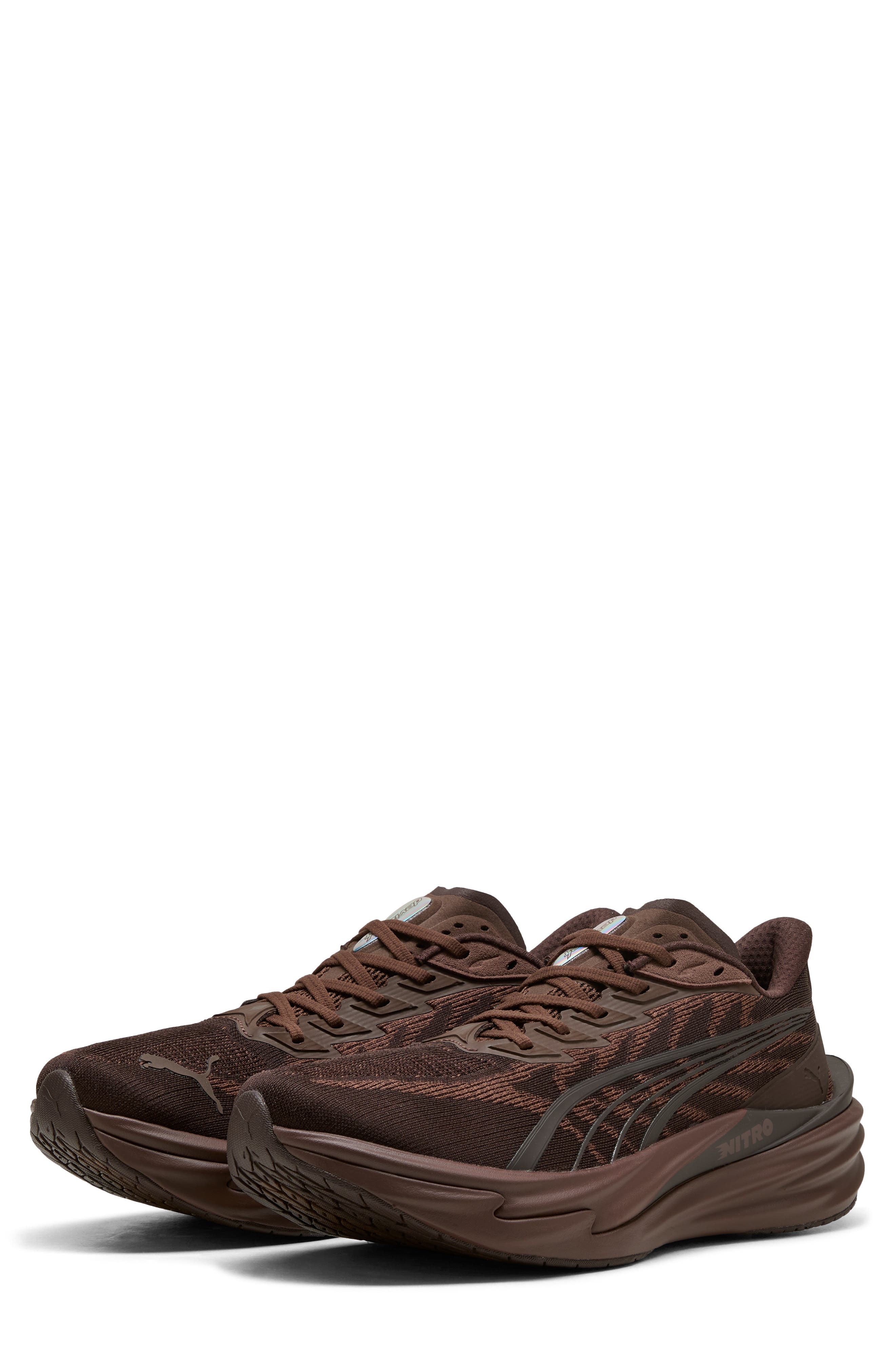 PUMA Deviate Nitro 4 Running Shoe, Alternate, color, Espresso Brown/ Russet Brown