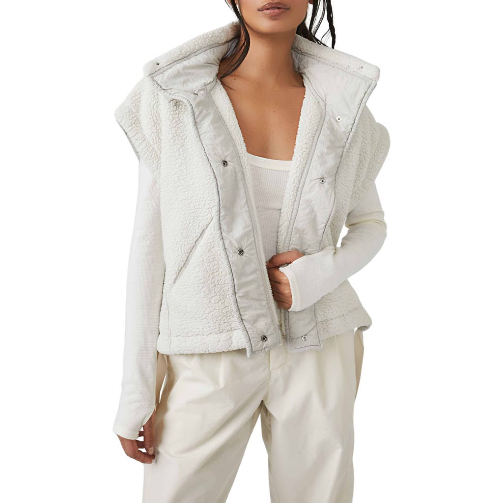 Free People Scout It Out Fleece Vest In White