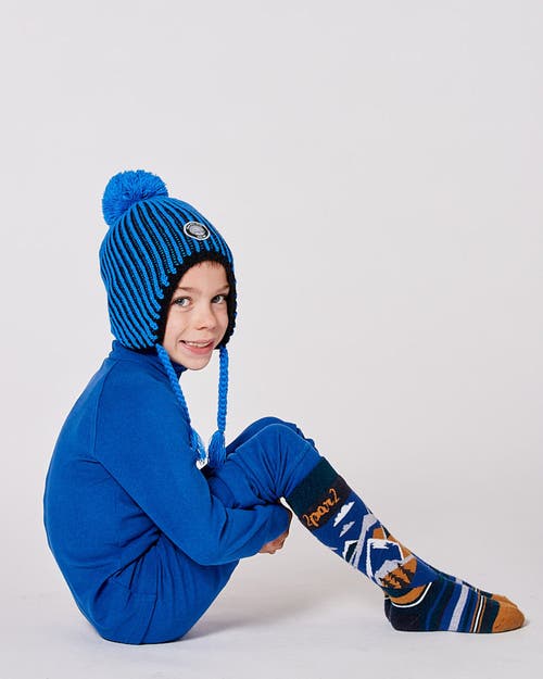 Deux Par Deux Boy Winter Ski Socks With Merino Wool In Multi