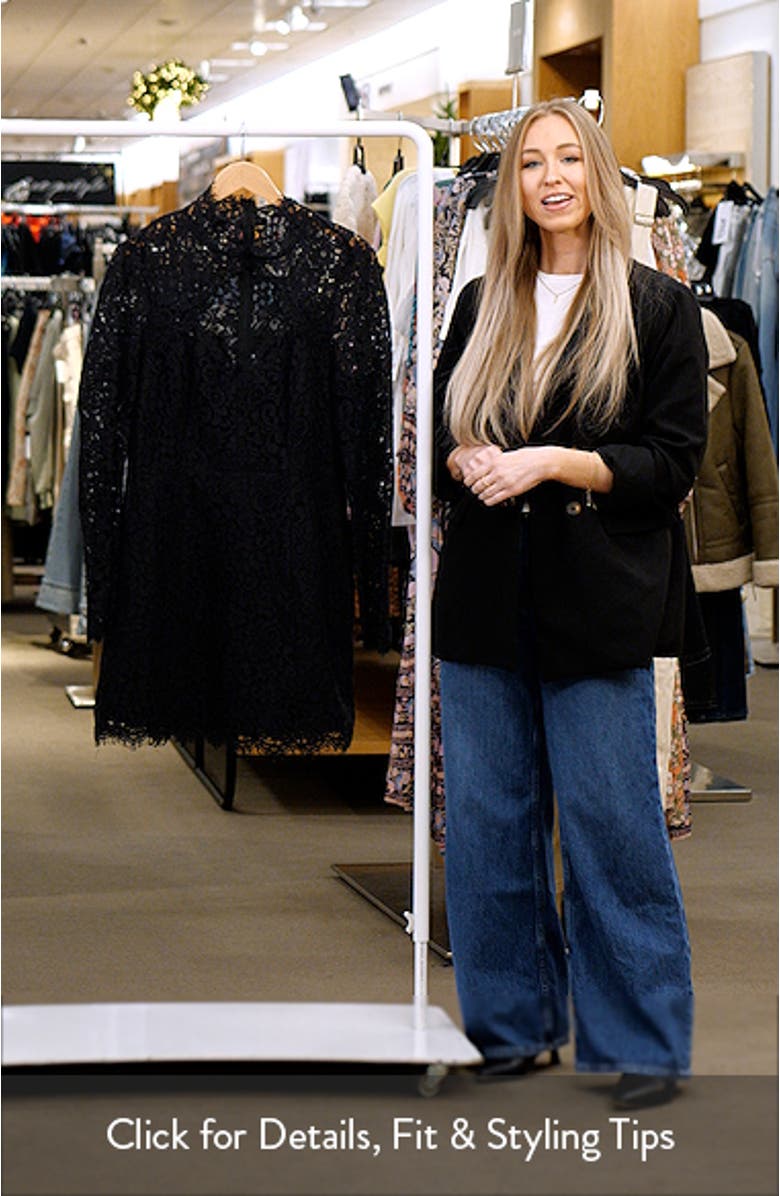 Lulani Lace Cutout Long Sleeve Minidress, sales video thumbnail