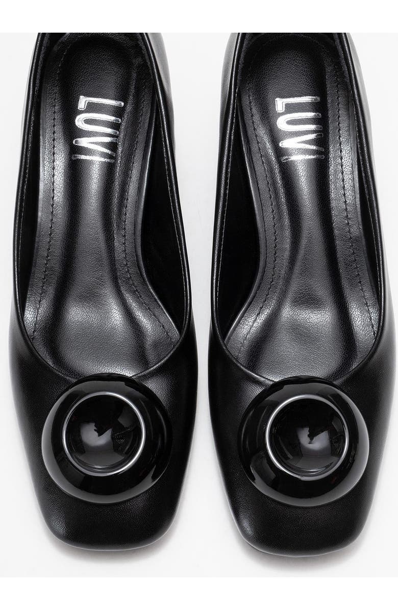 Prologue Shoes Mila Buckle Square Toe Block Heel Pump, Alternate, color, Black