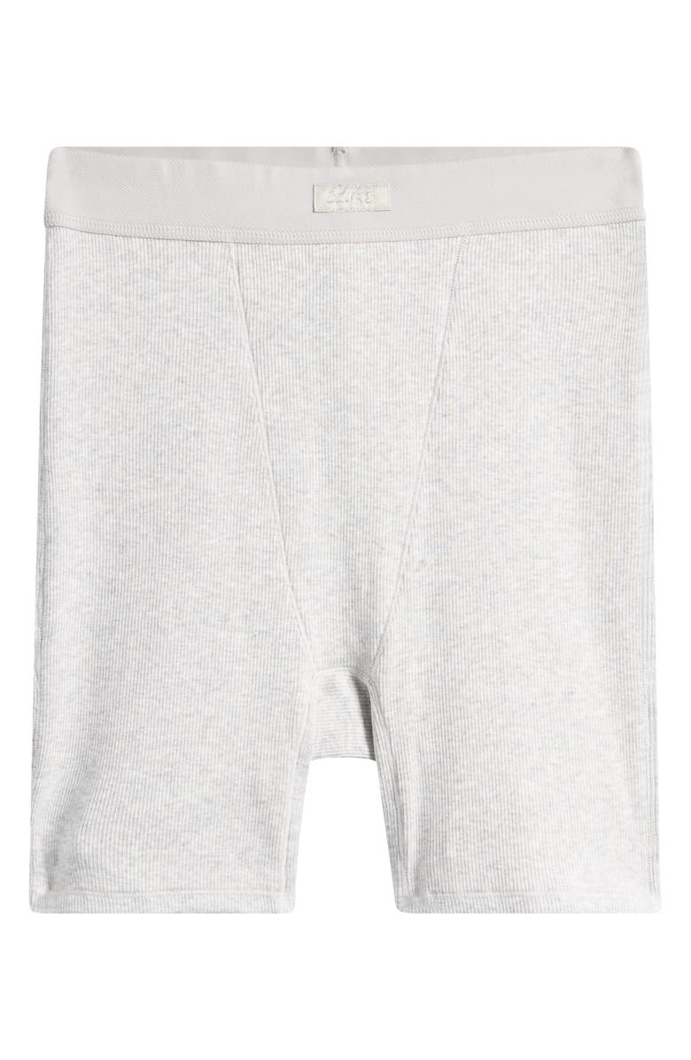 SKIMS Stretch Cotton Rib Boxers, Main, color, Light Heather Grey