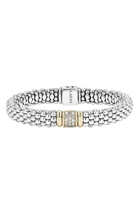 Diamond & Caviar Station Bracelet