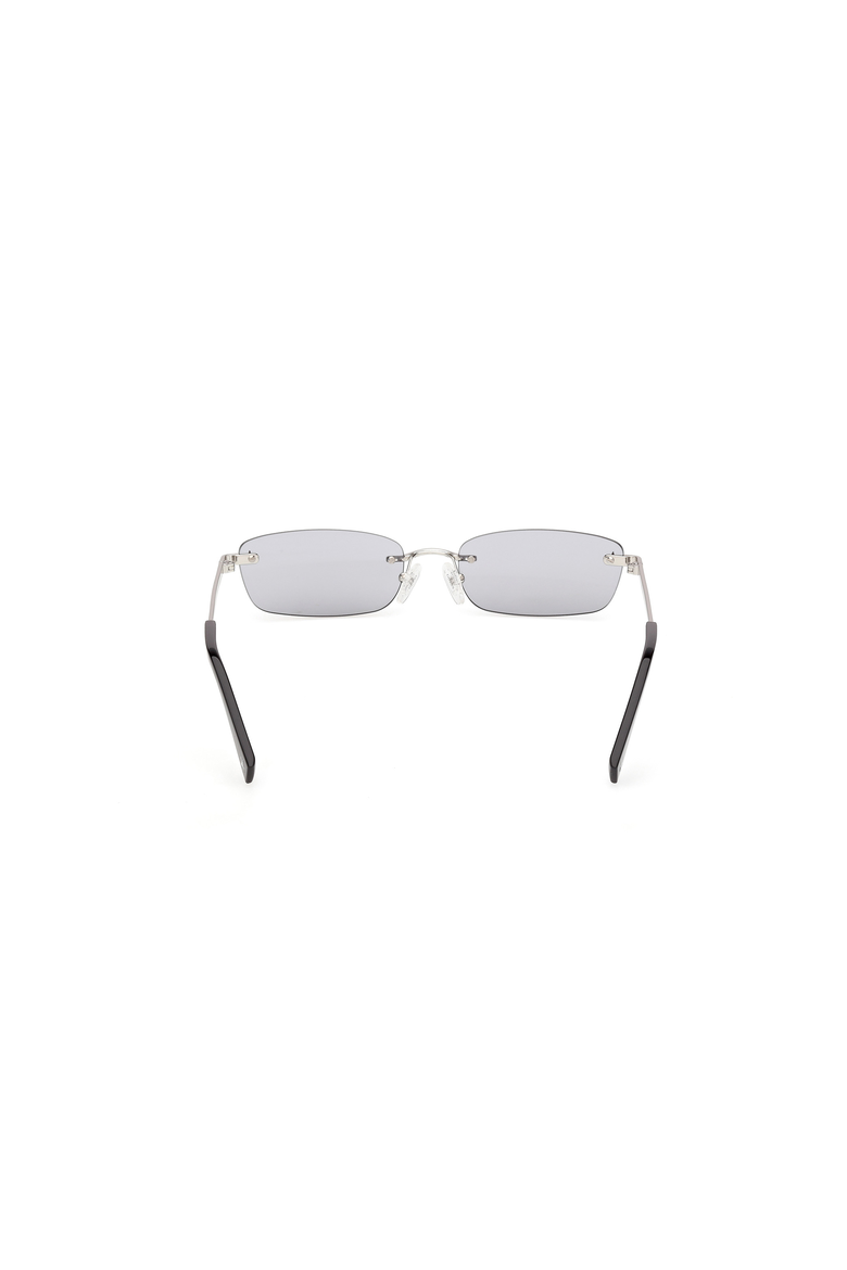 Rimless Rectangular Sunglasses, Alternate, color, Light Nickeltin / Smoke