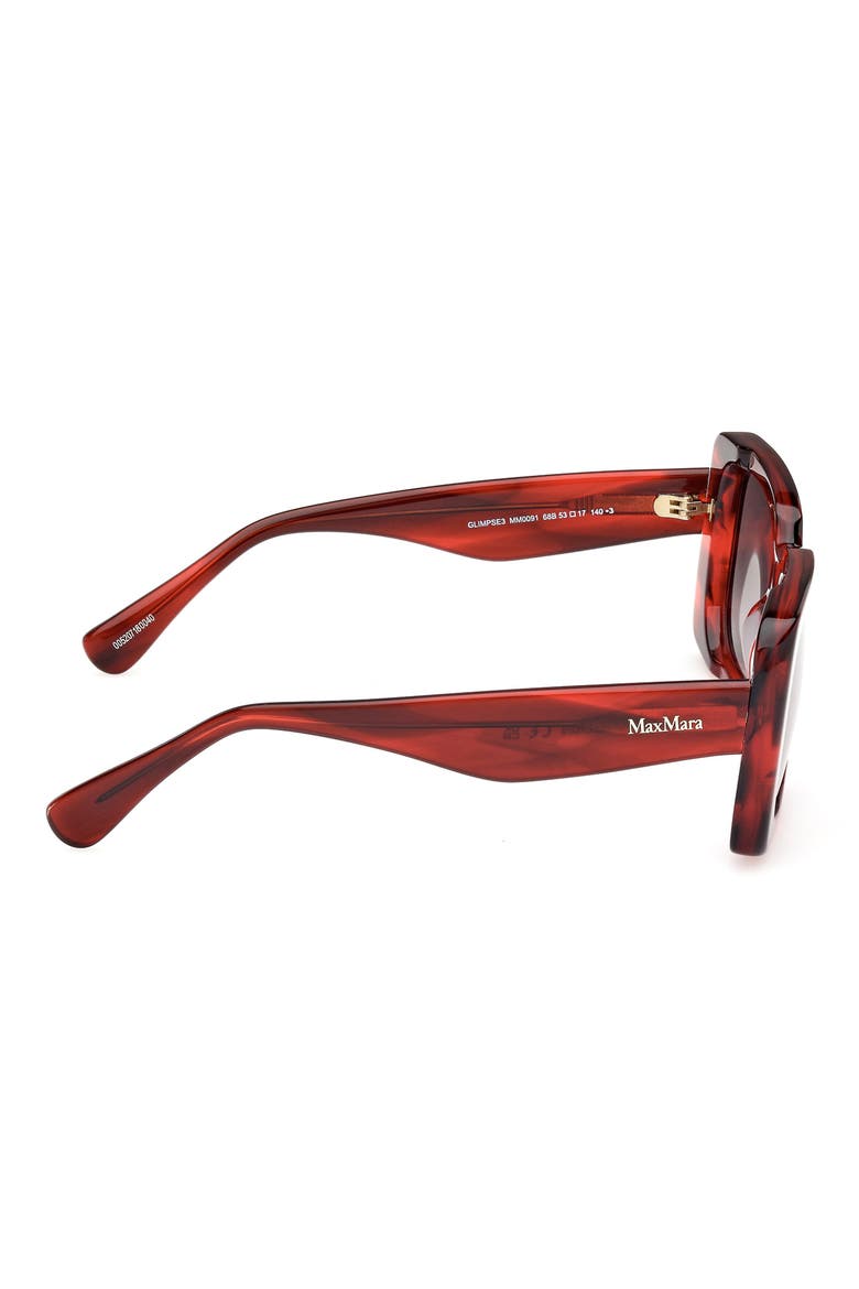 Glimpse3 53mm Polarized Square Sunglasses, Alternate, color, RED/GRADIENT SMOKE