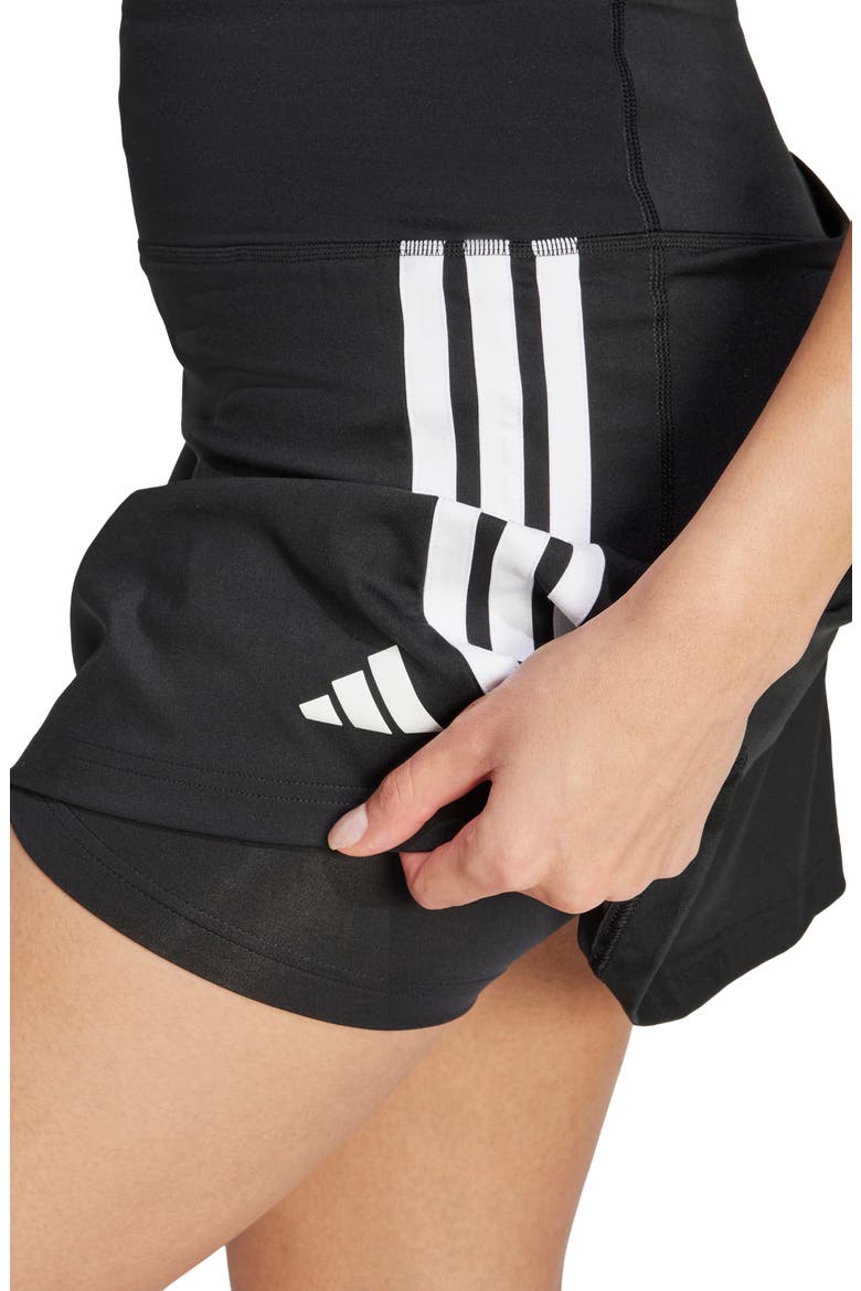 3-Stripe Skort, Alternate, color, BLACK/ WHITE