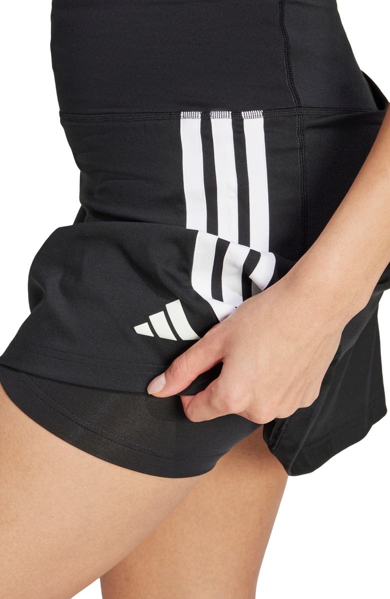 adidas 3-Stripe Skort, Alternate, color, Black/ White