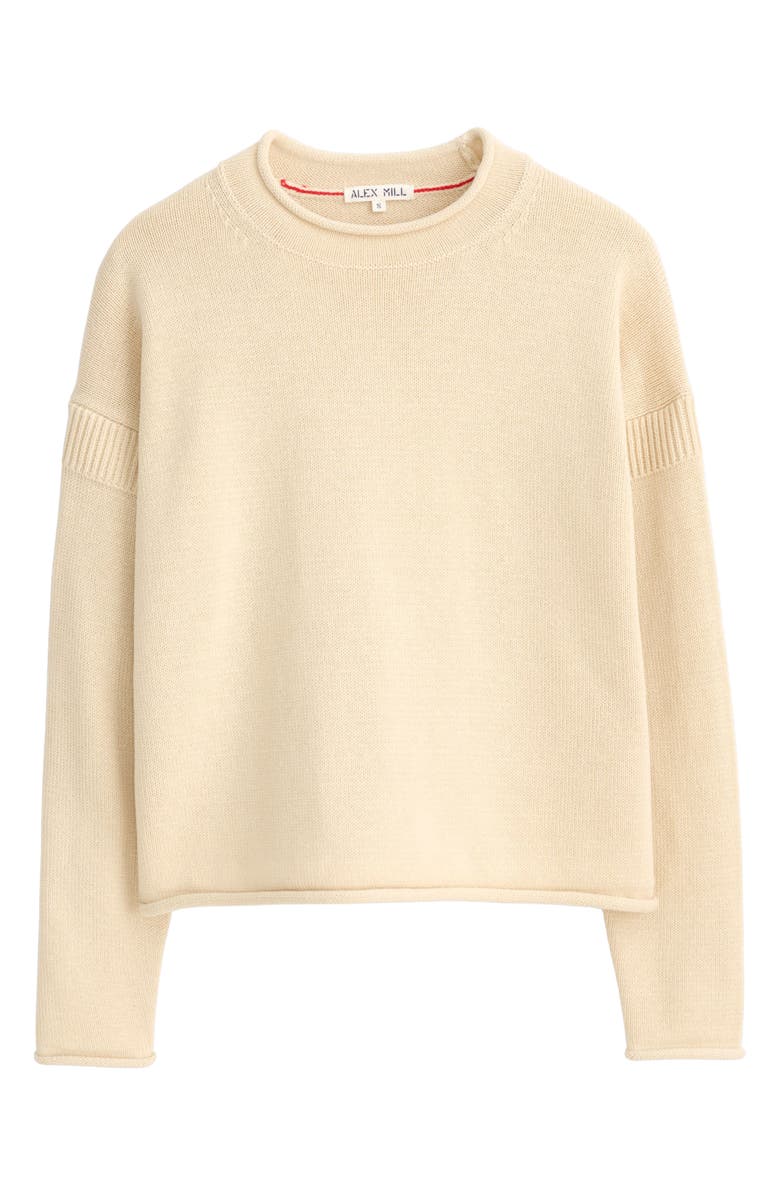 Alex Mill Mariner Roll Edge Cotton Sweater, Alternate, color,