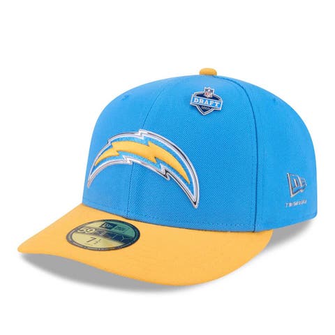 Men's New Era  Powder Blue/Gold Los Angeles Chargers 2026 NFL Draft Pre-Curved 59FIFTY Fitted Hat