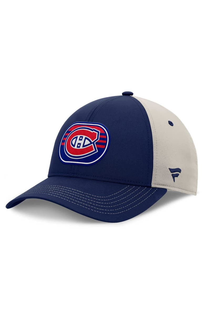 FANATICS Men's  Fanatics  Navy/Gray Montreal Canadiens 2025 Stanley Cup Playoffs Locker Room Trucker Adjustable Hat, Main, color, 