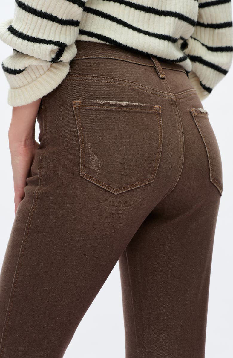 Bayeas High Waist Flare Jeans, Alternate, color, Dark Khaki