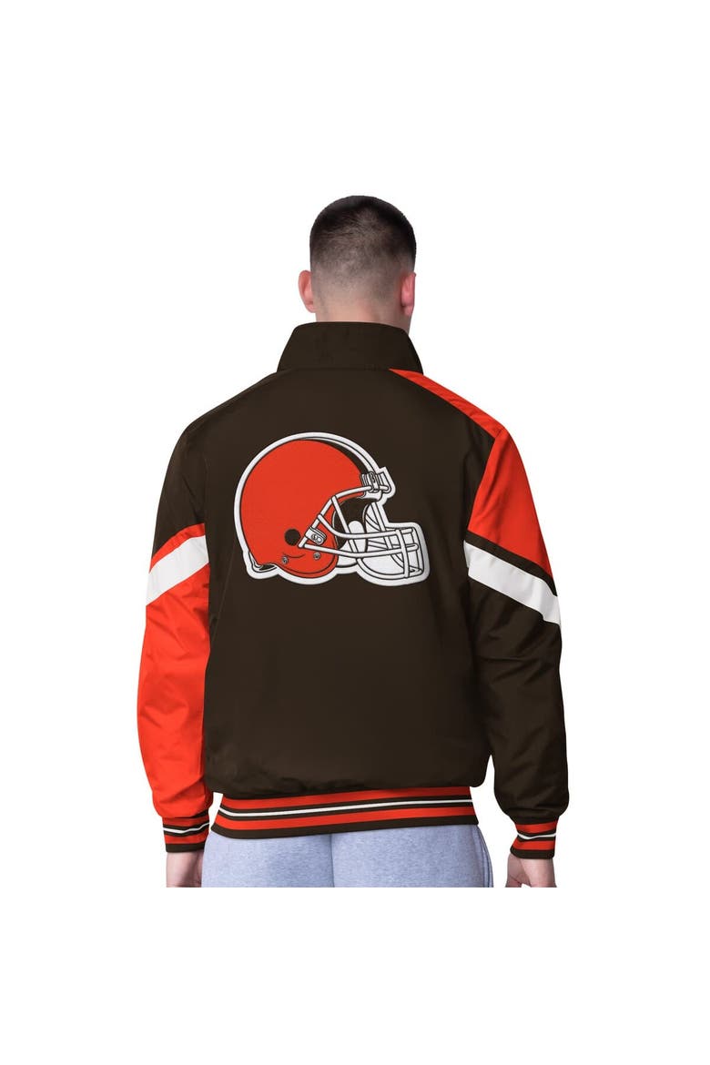Men's G-III Extreme Brown Cleveland Browns Strong Arm Reversible Full-Zip Jacket, Alternate, color, Brown