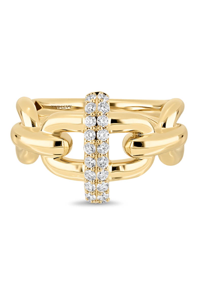 Varda 18k Gold Diamond Link Statement Ring, Alternate, color, 18K YELLOW GOLD