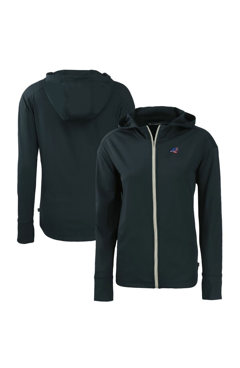 Cutter & Buck Women's Cutter & Buck  Navy Carolina Panthers  Daybreak Eco Recycled Full-Zip Hoodie, Main, color, 