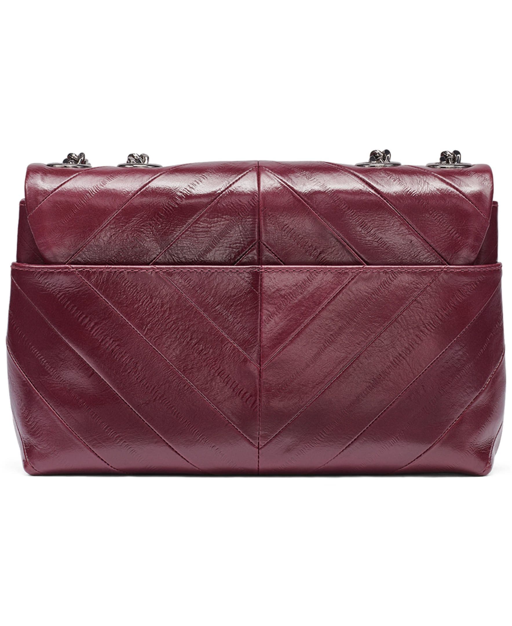 Lafayette Chevron Shoulder Bag, Alternate, color, Cherry Plum