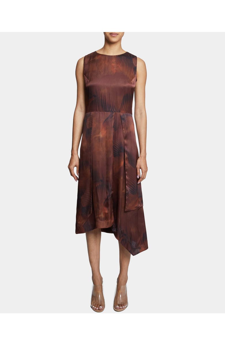 Santorelli MADDY Multi-Panel Asymmetric Dress in Abstract Printed Silk Blend, Main, color, 