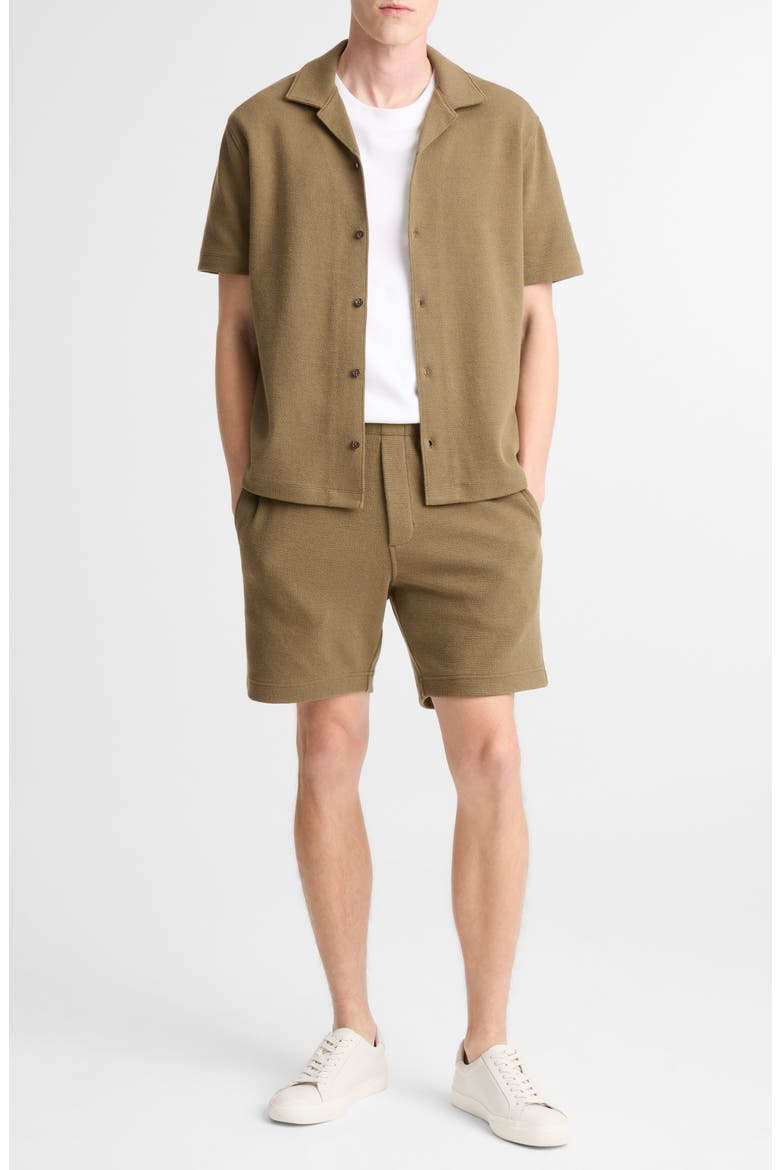 Bouclé Pull-On Shorts, Alternate, color, KALAMATA