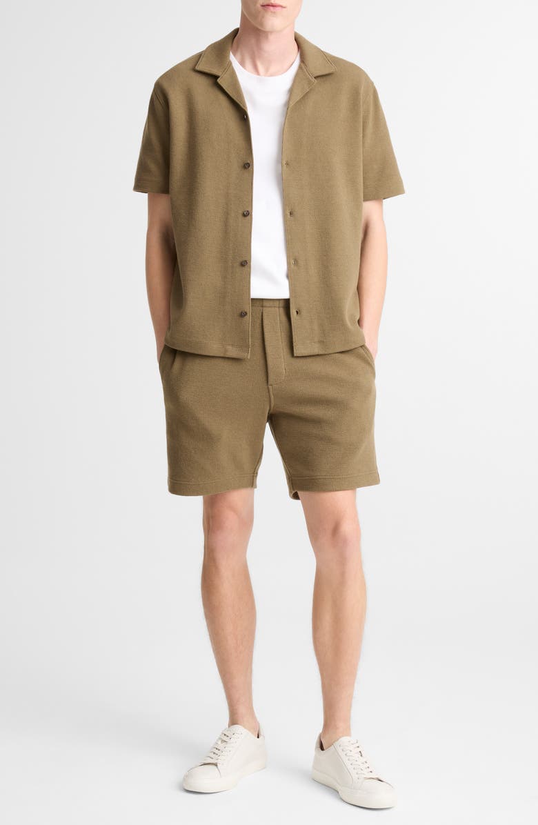 Vince Bouclé Pull-On Shorts, Alternate, color, Kalamata