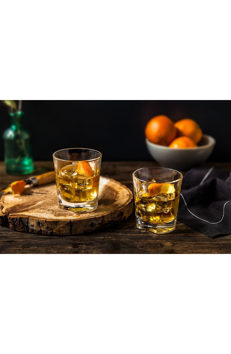 JoyJolt Carina Set of 2 Whiskey Glasses, Alternate, color, Clear