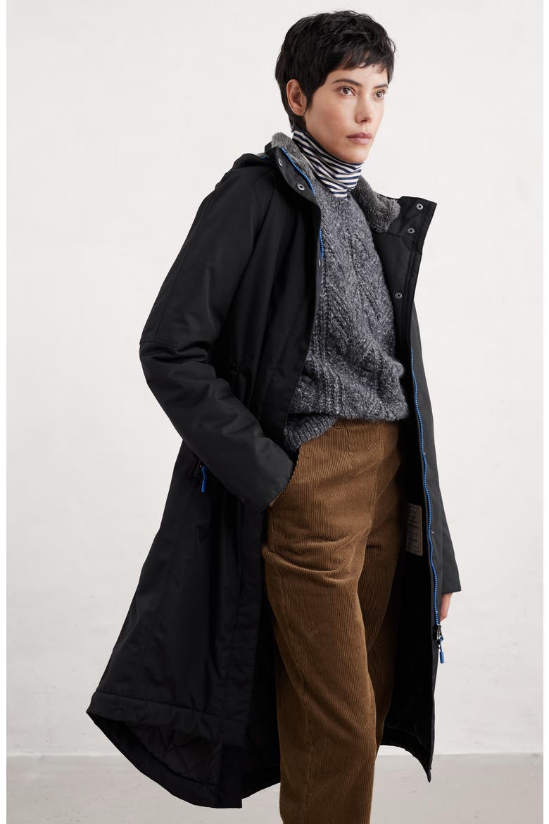 Janelle Waterproof Coat, Alternate, color, BLACK