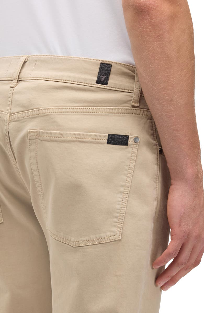 7 For All Mankind Comfort Sateen The Straight Leg Jeans, Alternate, color, Biscuit