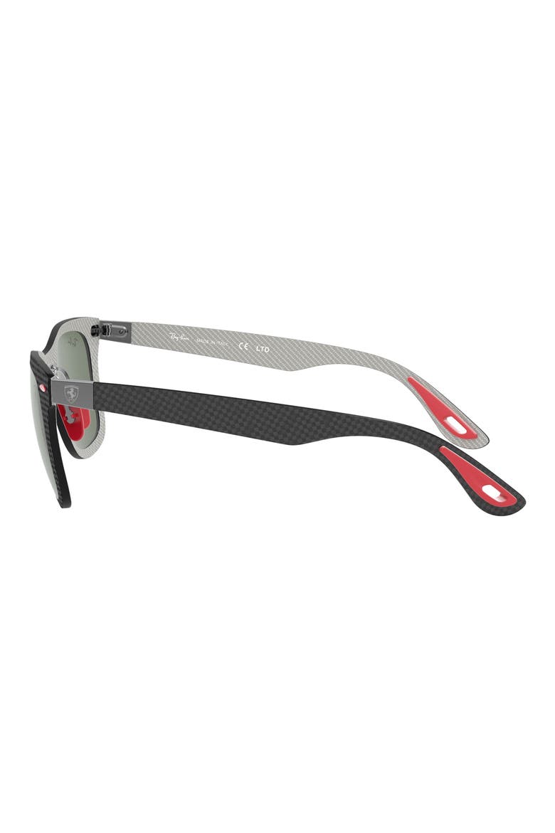 52mm Square Sunglasses, Alternate, color, CARBON / MATTE ALLUTEX / GREEN