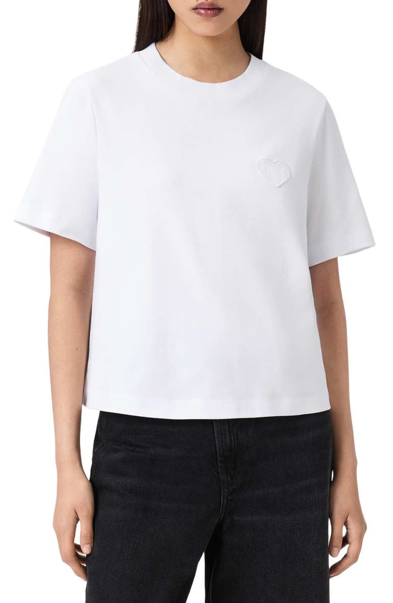 AllSaints Lover Lisa T-Shirt, Main, color, White