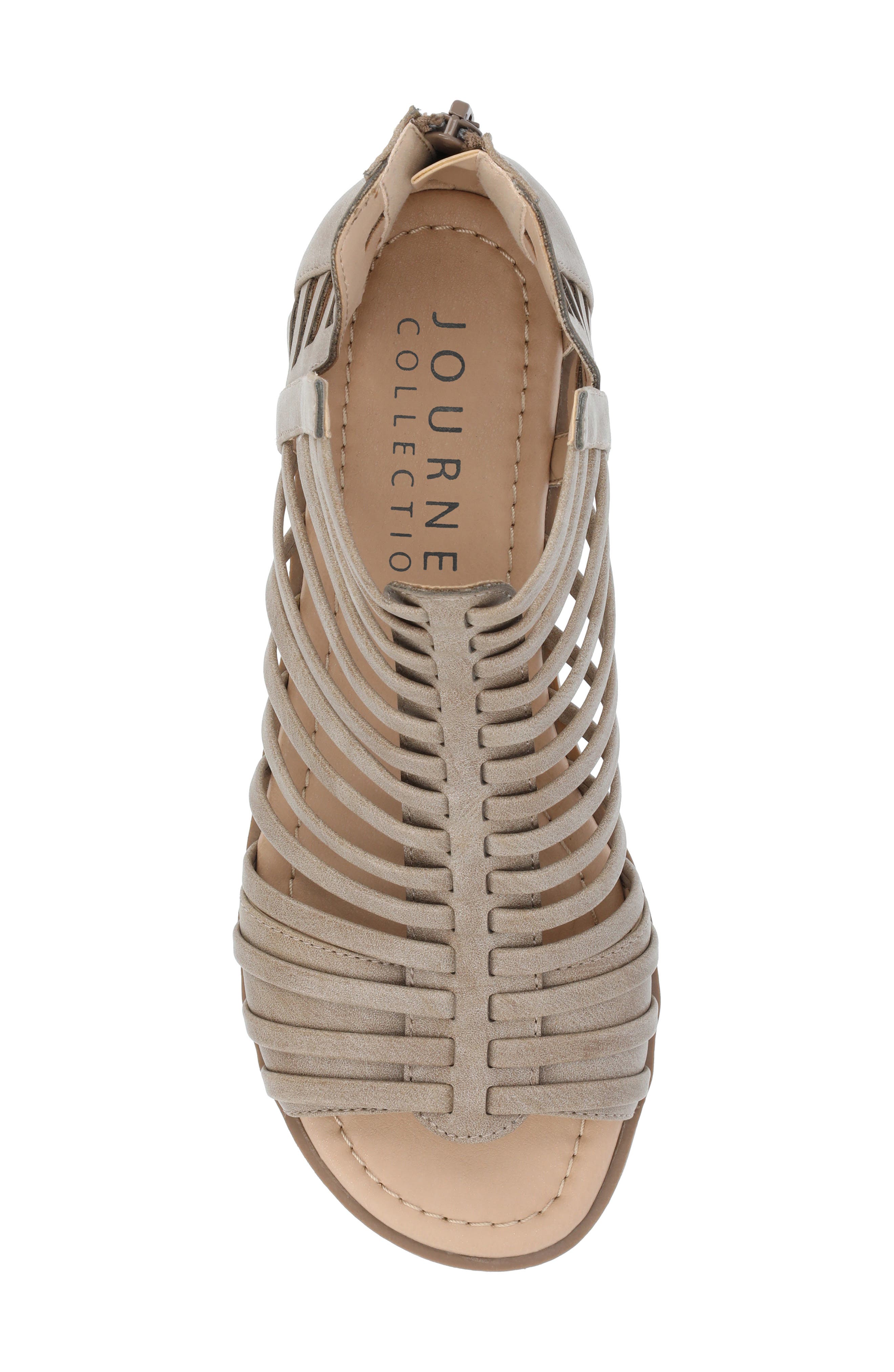 Journee Collection Delilah Wedge Sandal - Wide Width, Alternate, color, Taupe